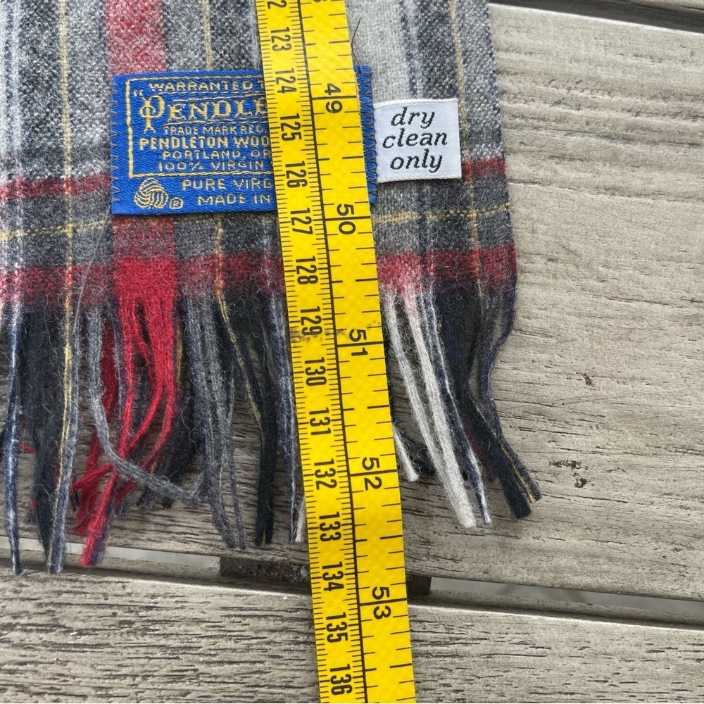 Pendleton Woolen Mills Vintage Wool Plaid Scarf Wrap Unisex - Picture 5 of 6